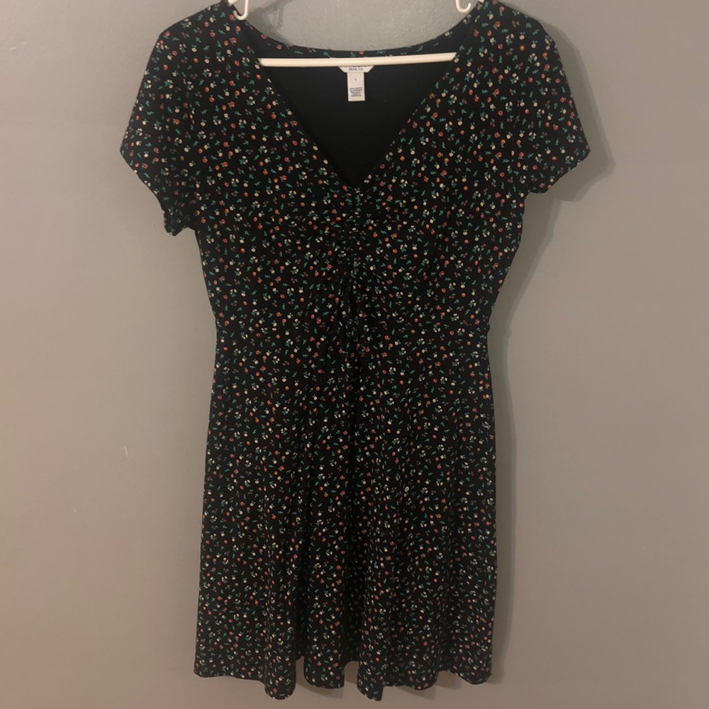 Black floral dress